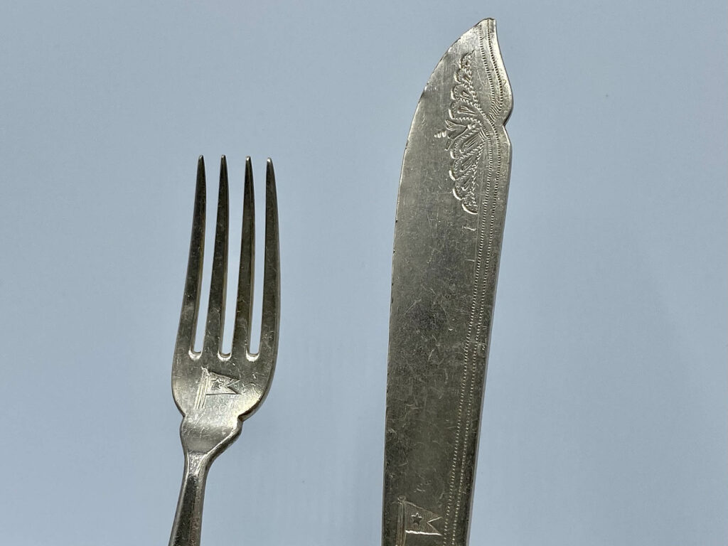 White Star Line Knife Fork 1st Class 2